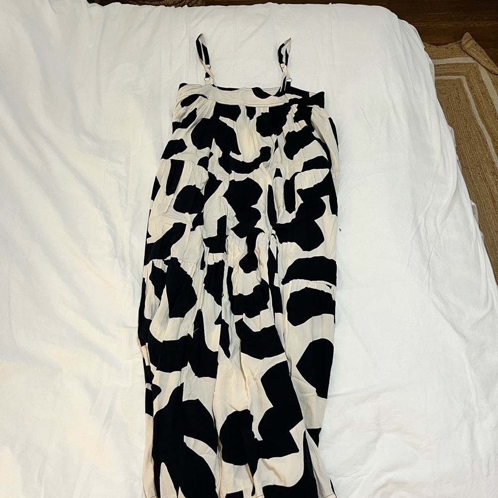 Black and White Midi Dress